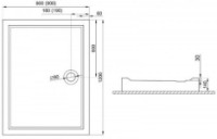 Душевой поддон Polimat Goliat White Square 120x80x14 (18005) фото №2 — интернет-магазин Desire.md