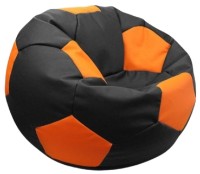 Fotoliu puf BeanBag Ares XXL Чёрный/Оранжевый imaginea #1 — magazin online Desire.md