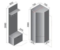 Прихожая Arta Mobilei Urban 2.3 AM91 фото №2 — интернет-магазин Desire.md