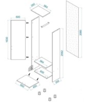 Прихожая Arta Mobilei Urban 2.5.3.4 AM84 фото №3 — интернет-магазин Desire.md