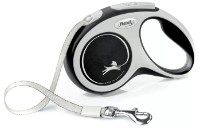 Поводок Flexi New Comfort L Tape 8m Grey фото №1 — интернет-магазин Desire.md