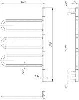 Полотенцесушитель Elna Fliuger-3 29891 фото №2 — интернет-магазин Desire.md