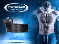 Centură pentru atletică Gaspari Nutrition Leather Belt M Black