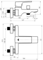Смеситель для ванны Rubineta Modena-10/K BK (MD10K68) фото №2 — интернет-магазин Desire.md