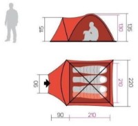 Палатка Hannah Hover 4 Spring Green/Cloudy Gray фото №2 — интернет-магазин Desire.md