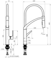 Baterie bucătărie Rubineta Ultima-50 BK/RG (UL500638) imaginea #2 — magazin online Desire.md