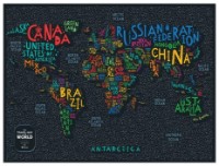Harta lumii 1DEA.me Travel Map Letters World (13042)