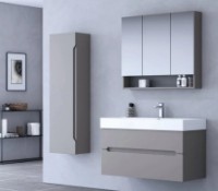 Шкаф-пенал Orka Malta 40 Gray Matt фото №3 — интернет-магазин Desire.md