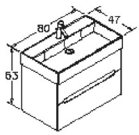 Шкаф с умывальником Orka Malta 80 Antracit Matt фото №2 — интернет-магазин Desire.md