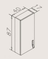 Шкаф-пенал Orka Modena 87x40 Cappuchino Upper фото №2 — интернет-магазин Desire.md