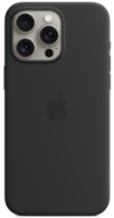 Husa de protecție Apple iPhone 15 Pro Max Silicone Case with MagSafe Black imaginea #1 — magazin online Desire.md