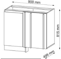 Bucatarie modulara Sokme Софт КН 100х60 Votan/Alb imaginea #2 — magazin online Desire.md