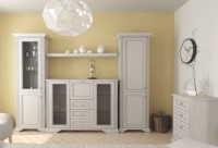 Витрина Gerbor Вайт 1D1W Серебристая сосна фото №3 — интернет-магазин Desire.md