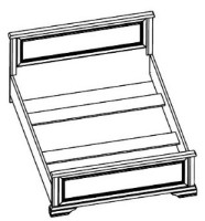 Кровать Gerbor Вайт 160 Серебристая сосна фото №2 — интернет-магазин Desire.md