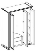 Шкаф Gerbor Вайт 3D2S Серебристая сосна фото №2 — интернет-магазин Desire.md