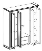Шкаф Gerbor Вайт 4D2S Серебристая сосна фото №2 — интернет-магазин Desire.md