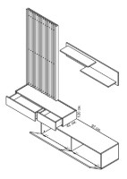 Гостиная Gerbor Ребека Дуб Артизан/Нимфея Альба фото №2 — интернет-магазин Desire.md