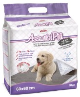 Scutece pentru câini Record AssorbiPiu' Con Carbone Attivo 60x60cm 10pcs