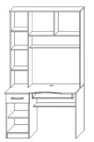 Письменный стол Sokme Кросслайн 1200 Кросслайн Латте/Мокка фото №2 — интернет-магазин Desire.md