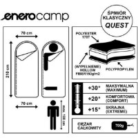 Спальный мешок Enero Camp Quest Green