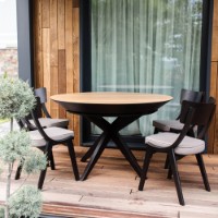 Masă pentru bucătărie Deco Nova Furnir Natural/Black Legs imaginea #7 — magazin online Desire.md