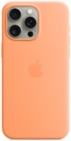 Husa de protecție Apple iPhone 15 Pro Max Silicone Case with MagSafe Orange Sorbet imaginea #1 — magazin online Desire.md