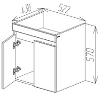 Dulap pentru lavoar Bayro Trend Duo Soft 550 (114573) imaginea #5 — magazin online Desire.md