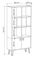 Etajeră Showdeko Bene Bookcase (M.KT.02.16543.3) imaginea #2 — magazin online Desire.md