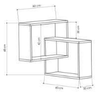 Raft de perete Showdeko Ring Bookcase (M.KT.01.12705.10) imaginea #3 — magazin online Desire.md