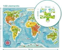 Пазл Dodo 100 World Map 300123 фото №2 — интернет-магазин Desire.md