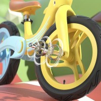 Bicicleta fără pedale pliabilă 4Play Dolphin Blue-Yellow imaginea #2 — magazin online Desire.md