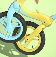 Bicicleta fără pedale pliabilă 4Play Dolphin Blue-Yellow imaginea #3 — magazin online Desire.md