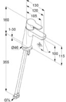 Смеситель для умывальника Kludi Pure & Easy (372929165) фото №2 — интернет-магазин Desire.md