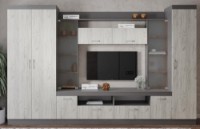 Гостиная ML-Mobila МЛ 2 без рисунка 3100 Антрацит/Дуб Крафт Белый фото №1 — интернет-магазин Desire.md