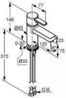 Смеситель для умывальника Kludi Zenta XL (382620575) фото №2 — интернет-магазин Desire.md