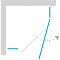 Cabină de duș New Trendy New Komfort K-0807 Black Pentagonal 90x90x195 Hinged (18099) imaginea #3 — magazin online Desire.md