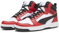 Bocanci pentru bărbați Puma Rebound v6 Puma White/Black/For All Time Red 47 imaginea #1 — magazin online Desire.md