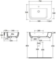 Умывальник Galassia XES 1F (112980) фото №4 — интернет-магазин Desire.md