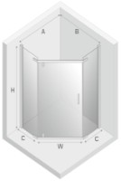 Душевая кабина New Trendy New Komfort K-0806 Black Pentagonal 90x90x195 Hinged (18095) фото №2 — интернет-магазин Desire.md