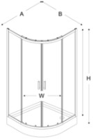 Душевая кабина New Trendy Suavia ZS-0010 90x90x201 (18097) фото №3 — интернет-магазин Desire.md