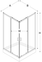 Cabină de duș New Trendy Suavia ZS-0012 90x90x201 (18078) imaginea #3 — magazin online Desire.md