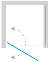 Душевая дверь New Trendy Superia Black D-0332A 80x195x6mm (18079) фото №3 — интернет-магазин Desire.md