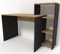 Письменный стол Smartex M2 130cm Чёрный/Дуб Тёмный