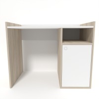 Письменный стол Smartex Tab Classic 100cm Белый/Дуб Светлый фото №2 — интернет-магазин Desire.md