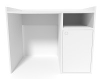 Masa de birou Smartex Tab Classic 130cm Alb imaginea #2 — magazin online Desire.md