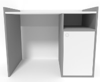 Masa de birou Smartex Tab Classic 110cm Alb/Grafit imaginea #3 — magazin online Desire.md