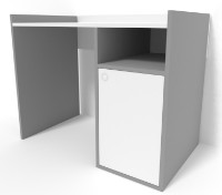 Письменный стол Smartex Tab Classic 110cm Белый/Графит