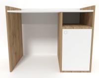 Письменный стол Smartex Tab Classic 130cm Белый/Дуб Тёмный фото №3 — интернет-магазин Desire.md