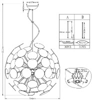 Люстра Trio Discalgo (309900657) фото №3 — интернет-магазин Desire.md