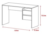 Masa de birou Accord Paco PC3 Old Style Dark/Matera imaginea #2 — magazin online Desire.md